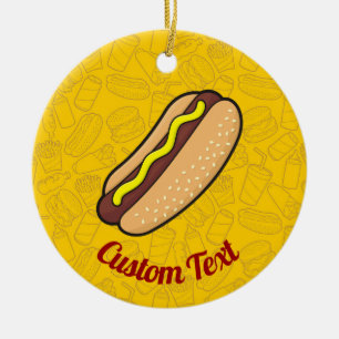 De Cerâmica ornamento cerâmico do Hotdog