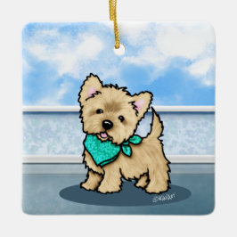 De Cerâmica ornamento cerâmico do KiniArt Cutieface Cairn