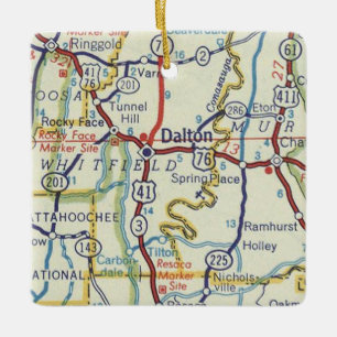 De Cerâmica Ornamento Cerâmico do Mapa Vintage da Dalton Geor