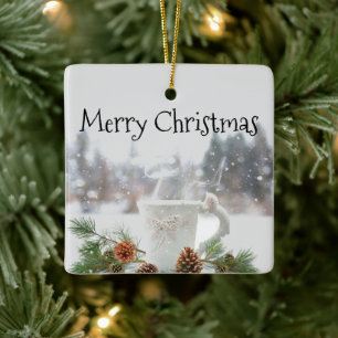 De Cerâmica Ornamento cerâmico do Merry Christmas Country Gif
