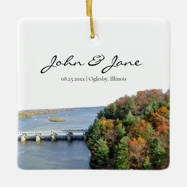 De Cerâmica Ornamento Cerâmico do Parque Estadual do Illinois, (Frente)