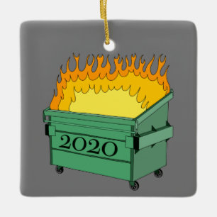 De Cerâmica Ornamento cerâmico Dumpster Fire