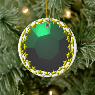 De Cerâmica Ornamento cerâmico "Emerald Green" Faux Jewelry