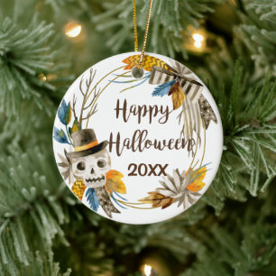 De Cerâmica Ornamento cerâmico Feliz Halloween Skull