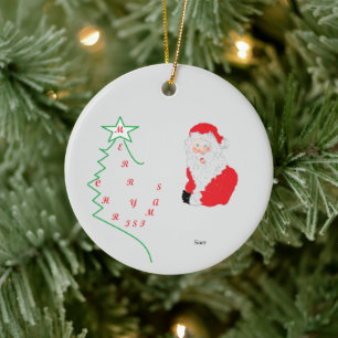 De Cerâmica Ornamento cerâmico : Feliz Natal / Papai Noel