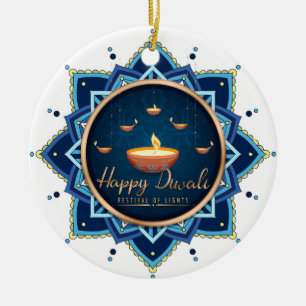 De Cerâmica Ornamento cerâmico Happy Diwali