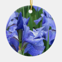 Ornamento Cerâmico Iris Azul Escuro