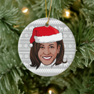 De Cerâmica Ornamento cerâmico Kamala Harris Holiday