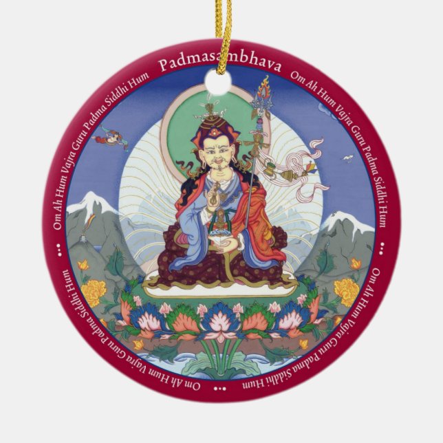 De Cerâmica ORNAMENTO CERÂMICO - Padmasambhava + Fim acima (Frente)