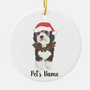 De Cerâmica Ornamento cerâmico personalizado do Bernedoodle