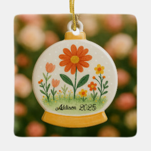 De Cerâmica Ornamento Cerâmico Personalizado do Globo Floral d