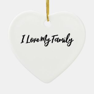De Cerâmica ornamento cerâmico personalizado "Eu Amo Minha Fam