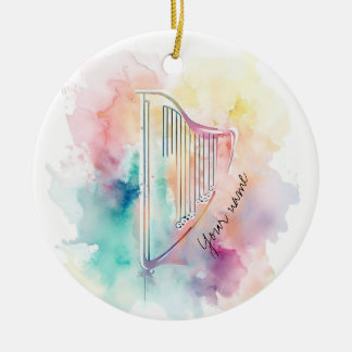 De Cerâmica Ornamento cerâmico personalizado Harp Harp