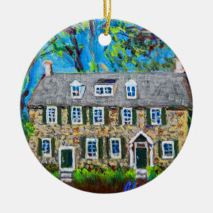 De Cerâmica Ornamento cerâmico que representa o posto históric