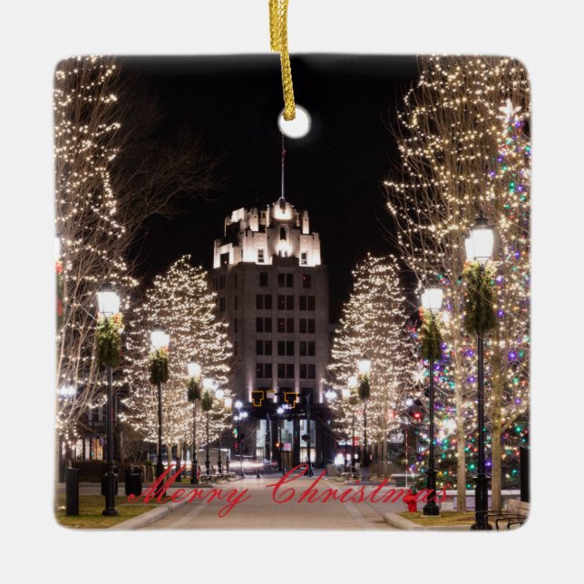 De Cerâmica Ornamento cerâmico Quincy Christmas (Frente)
