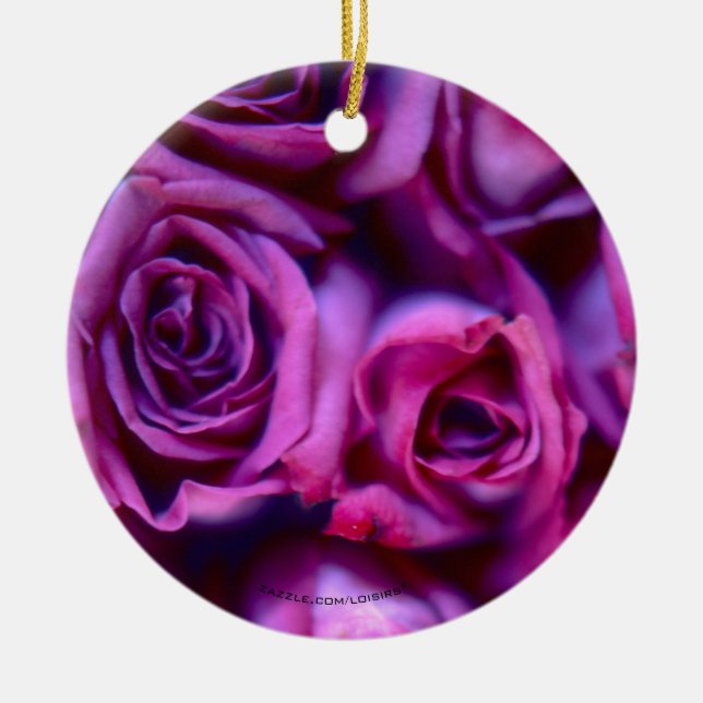 De Cerâmica ornamento cerâmico rosa (Frente)