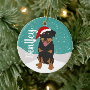 De Cerâmica Ornamento Cerâmico Rottweiler Personalizado