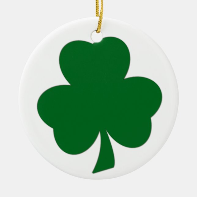De Cerâmica Ornamento cerâmico Simples Shamrock (Frente)