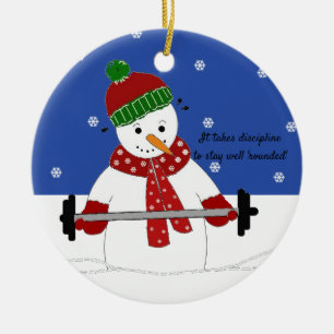 De Cerâmica Ornamento Cerâmico Snowman Disciplinado