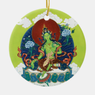 De Cerâmica ORNAMENTO CERÂMICO - Tara verde & Tara branco