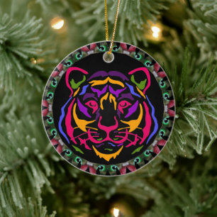 De Cerâmica Ornamento cerâmico Tiger