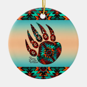 De Cerâmica Ornamento Cerâmico Tribal Bear Paw
