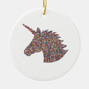 De Cerâmica Ornamento cerâmico Unicorn Rainbow Sprinkle