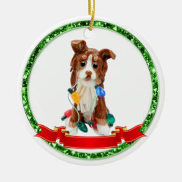 De Cerâmica Ornamento Cerâmico Vermelho-Pastor Australiano