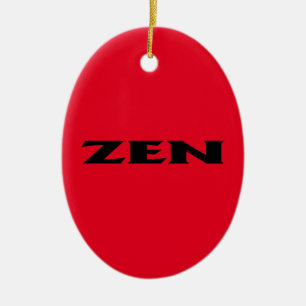 De Cerâmica Ornamento cerâmico vermelho-preto Zen