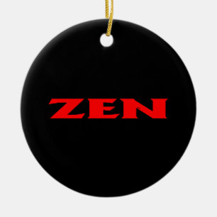 De Cerâmica ornamento cerâmico vermelho-preto Zen