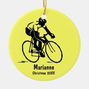 De Cerâmica Ornamento Cíclico Personalizado