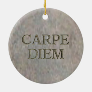 De Cerâmica Ornamento circular Carpe Diem Stone