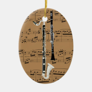 De Cerâmica Ornamento - clarinetes - escolha sua cor