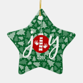 De Cerâmica Ornamento Collectible do Natal da quiroterapia