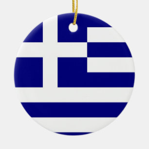 De Cerâmica Ornamento com a bandeira da piscina