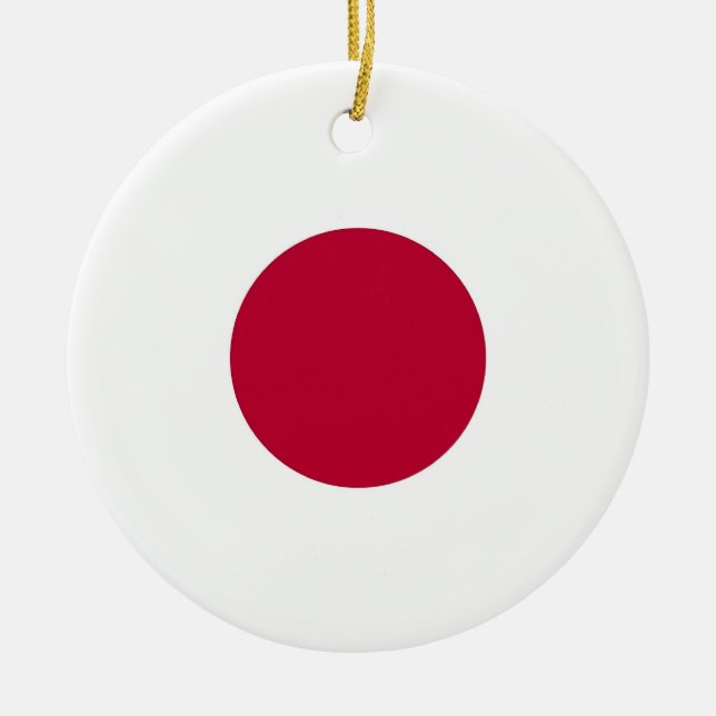 De Cerâmica Ornamento com bandeira do Japão (Frente)