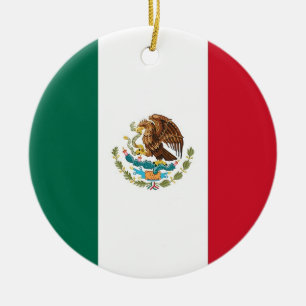 De Cerâmica Ornamento com bandeira do México