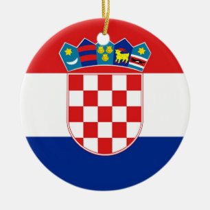 De Cerâmica Ornamento com pavilhão da Croácia