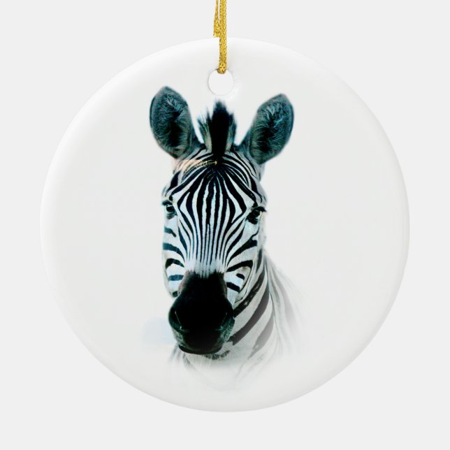 De Cerâmica Ornamento com retrato da cabeça-zebra (Traseira)