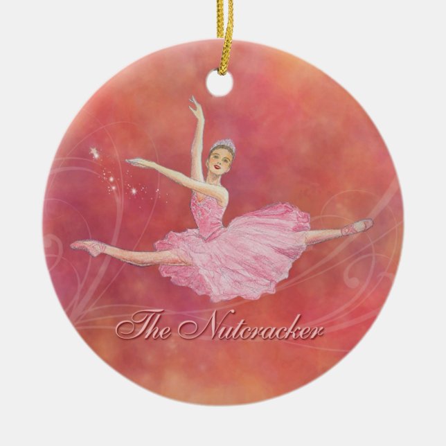 De Cerâmica Ornamento comemorativo do balé do Nutcracker (Frente)