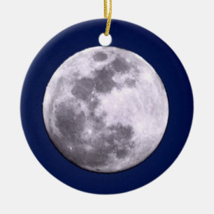 De Cerâmica Ornamento completo & crescente da lua