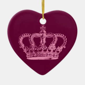 De Cerâmica Ornamento cor-de-rosa da coroa