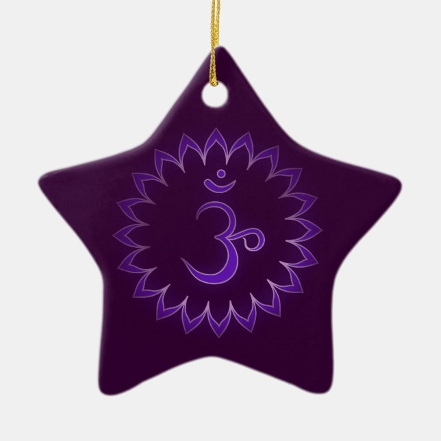 De Cerâmica Ornamento Crown Chakra (Frente)