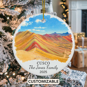 De Cerâmica Ornamento Cusco Personalizado, Montanha Rainbow Pe
