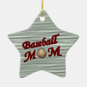 De Cerâmica Ornamento customizável bonito da mamã do basebol