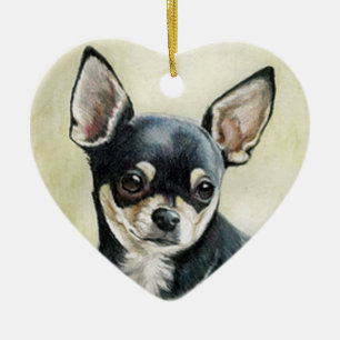De Cerâmica Ornamento da arte do cão da chihuahua