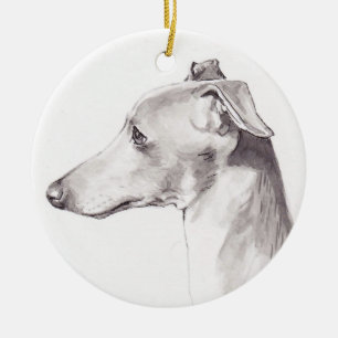 De Cerâmica Ornamento da arte do cão do galgo italiano