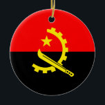 De Cerâmica ornamento da bandeira angola<br><div class="desc">ornamento da bandeira angola</div>