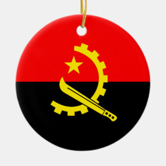 De Cerâmica ornamento da bandeira angola