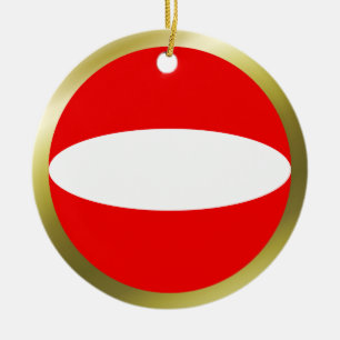 De Cerâmica Ornamento da Bandeira da Áustria